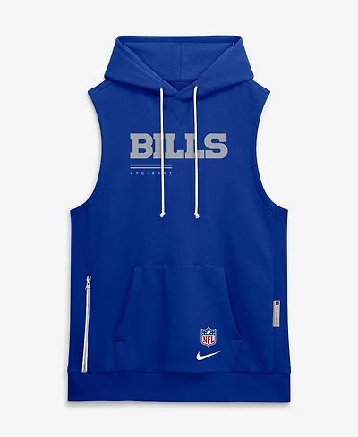 Nike Men's Royal Buffalo Bills Sideline Standard Issue Dri-fit Sleeveless Hoodie