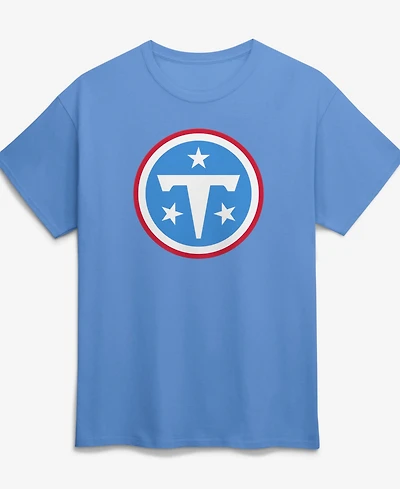 Logo Athletic Men's Light Blue Tennessee Titans Primary Logo T-Shirt