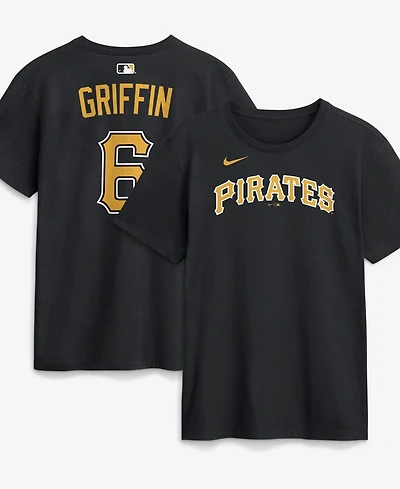 Nike Men's Konnor Griffin Black Pittsburgh Pirates Name Number T-Shirt