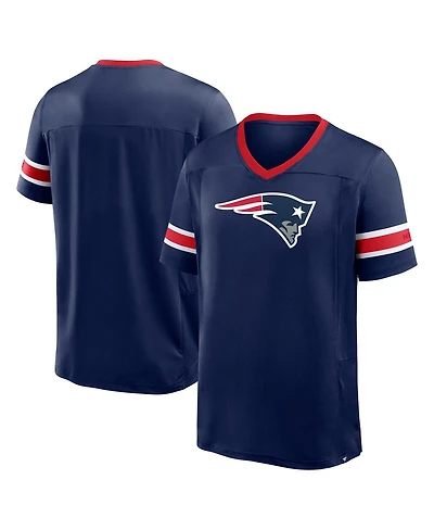 Fanatics Men's Navy New England Patriots Hometown Premium Hashmark V-Neck T-Shirt