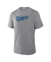 Fanatics Men's Heather Gray Los Angeles Dodgers Play Tribute Tri-Blend T-Shirt