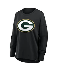 Fanatics Women's Black Green Bay Packers Essential Long Sleeve T-Shirt