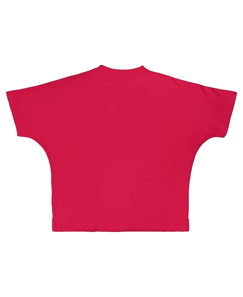 Pressbox Women's Scarlet Ohio State Buckeyes Flannigan Oversized T-Shirt