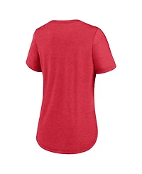 Nike Women's Heather Red St. Louis Cardinals Arched Tri-Blend T-Shirt