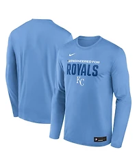 Nike Men's Light Blue Kansas City Royals Authentic Collection Legend Dri-fit Long Sleeve T-Shirt