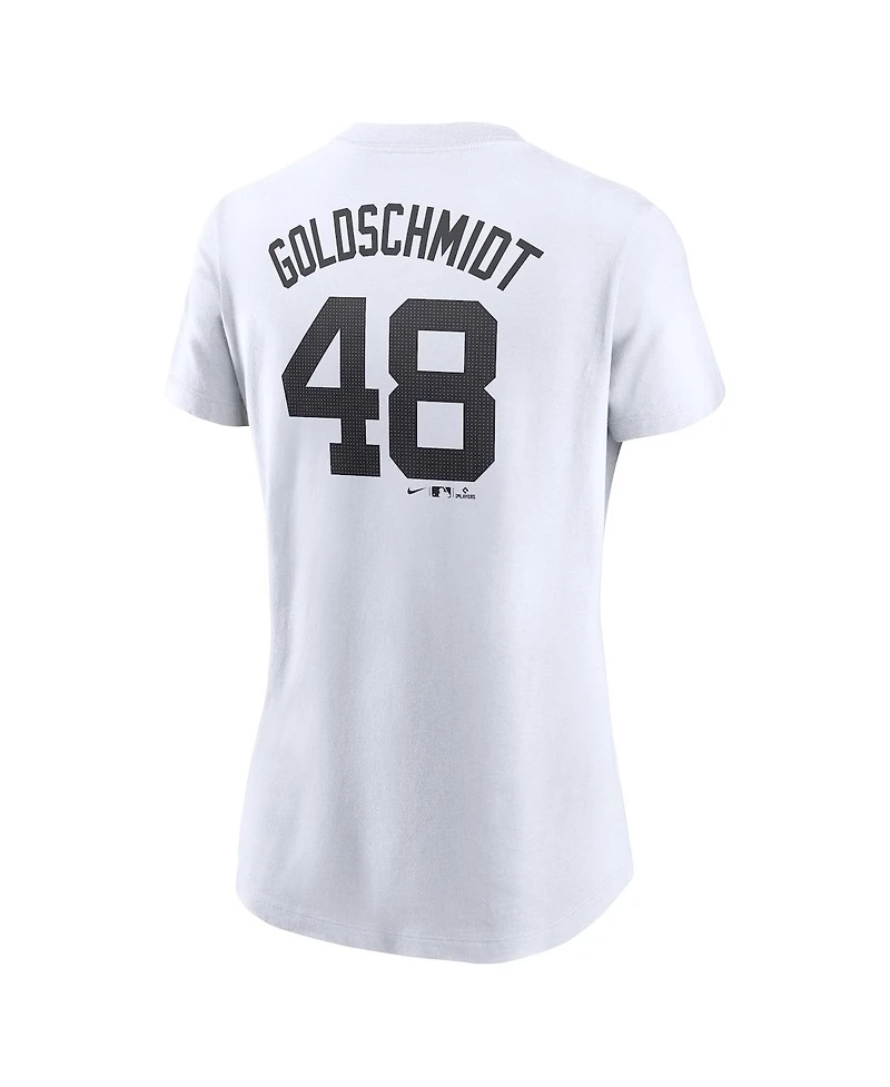 Nike Women's Paul Goldschmidt White New York Yankees Cooperstown Collection Fuse Name Number T-Shirt