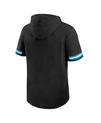 Fanatics Men's Black Carolina Panthers Optimal Play Short Sleeve Hooded T-Shirt