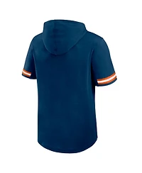 Fanatics Men's Navy Chicago Bears Optimal Play Short Sleeve Hooded T-Shirt