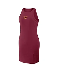 Fanatics Women's Burgundy Washington Commanders Push Beyond Tri-Blend Ribbed Sleeveless Dress