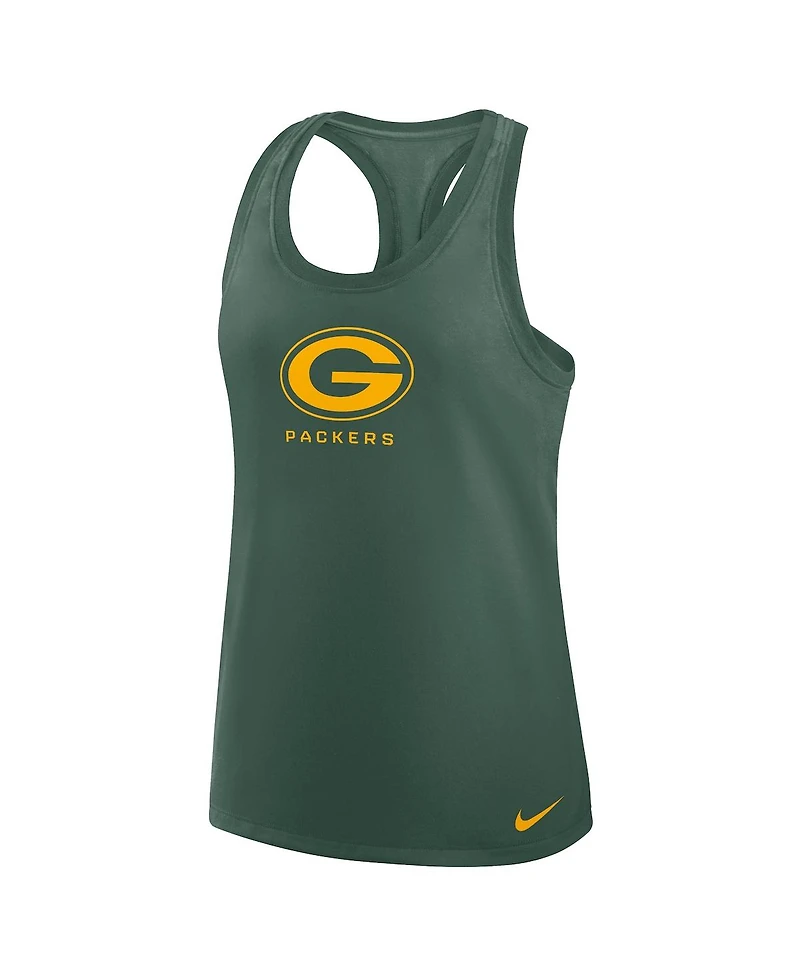 Nike Women's Green Bay Packers Hurry Up Tri-Blend Dri-fit Tank Top