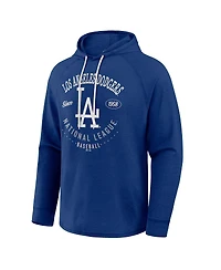 Fanatics Men's Royal Los Angeles Dodgers Raglan Hooded Long Sleeve T-Shirt