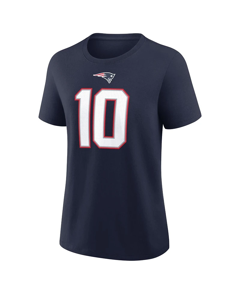 Nike Women's Drake Maye Navy New England Patriots Player Name Number T-Shirt