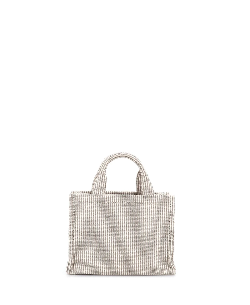 Pre-Owned Celine Small Cabas Thais Tote Triomphe Striped Textile