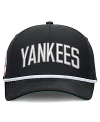 Nike Men's Black New York Yankees Cooperstown Collection Rise Adjustable Hat