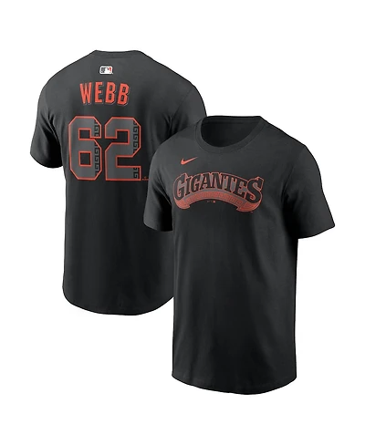 Nike Men's Logan Webb Black San Francisco Giants Alternate Name Number T-Shirt