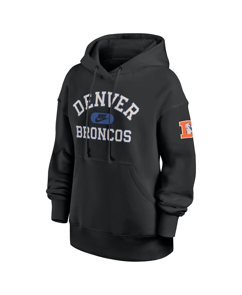 Nike Women's Black Denver Broncos Oversized Legacy Phoenix Hoodie