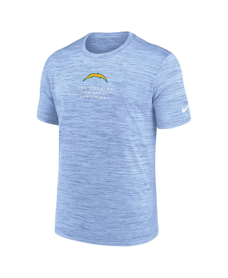 Nike Men's Powder Blue Los Angeles Chargers Velocity Ball Carrier Dri-fit T-Shirt