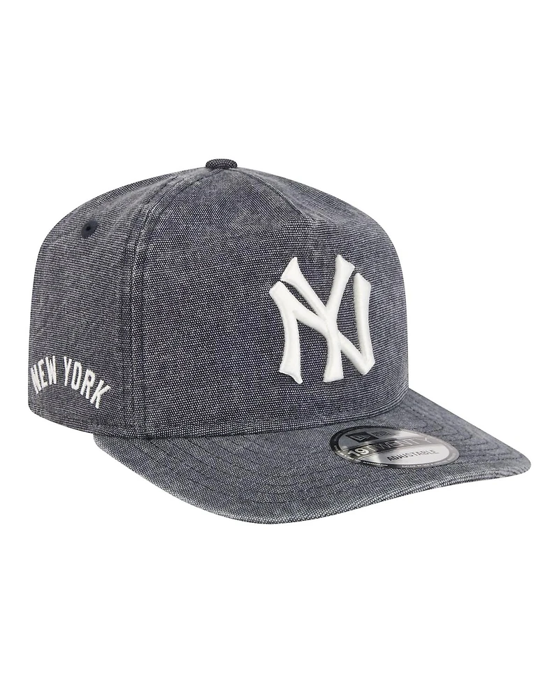 New Era Men's Navy Heather New York Yankees Throwback Denim Classic 19TWENTY Adjustable Hat