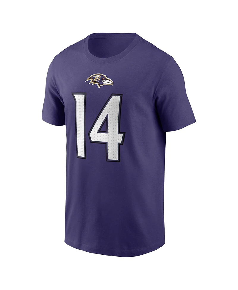 Nike Men's Kyle Hamilton Purple Baltimore Ravens Name Number T-Shirt