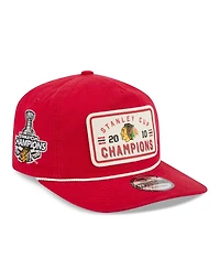 New Era Men's Red Chicago Blackhawks Throwback Stanley Cup Champions Side Patch 19TWENTY Adjustable Hat