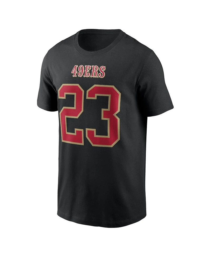 Nike Men's Christian McCaffrey Black San Francisco 49ers Carbon Name Number T-Shirt