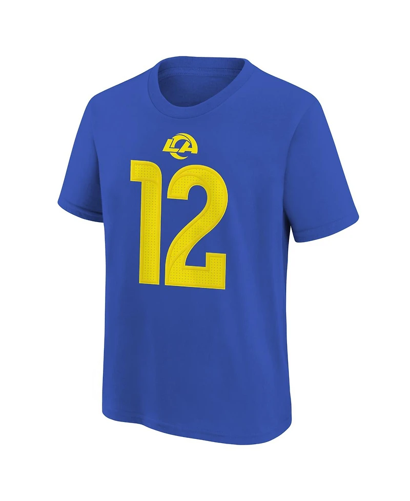 Nike Big Boys and Girls Puka Nacua Royal Los Angeles Rams Name Number T-Shirt