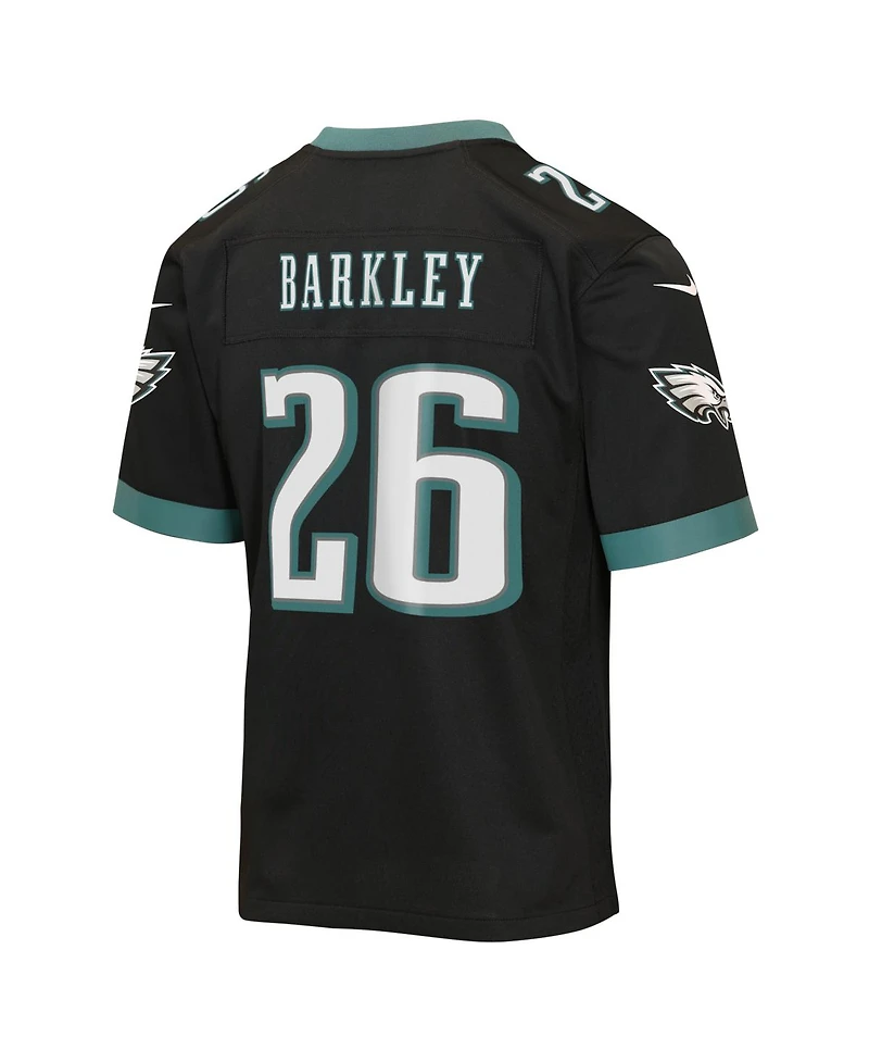Nike Big Boys and Girls Saquon Barkley Black Philadelphia Eagles Alternate Game Jersey