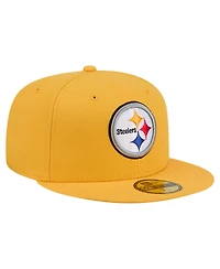 New Era Men's Gold Pittsburgh Steelers 59FIFTY Fitted Hat
