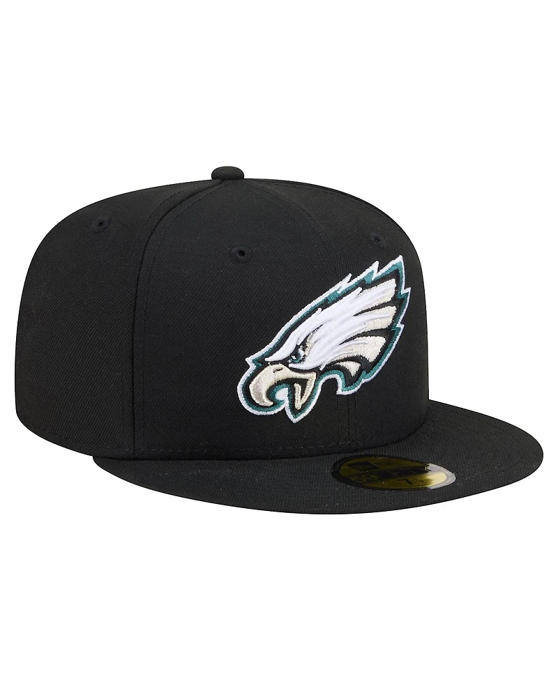 New Era Men's Black Philadelphia Eagles 59FIFTY Fitted Hat