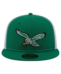 New Era Men's Kelly Green Philadelphia Eagles Core Team 9FIFTY Trucker Snapback Hat