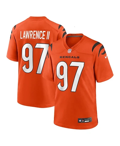 Nike Men's Dexter Lawrence Ii Orange Cincinnati Bengals Game Jersey