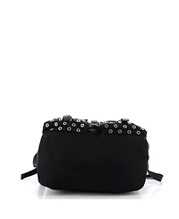 Pre-Owned Prada Medium Double Front Pocket Backpack Tessuto with Grommet Detail