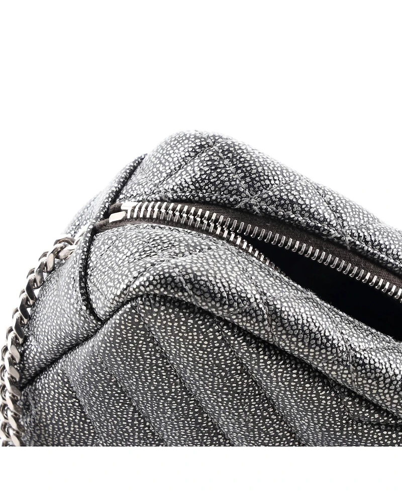 Pre-Owned Saint Laurent Mini LouLou Bowling Bag Matelasse Chevron Leather