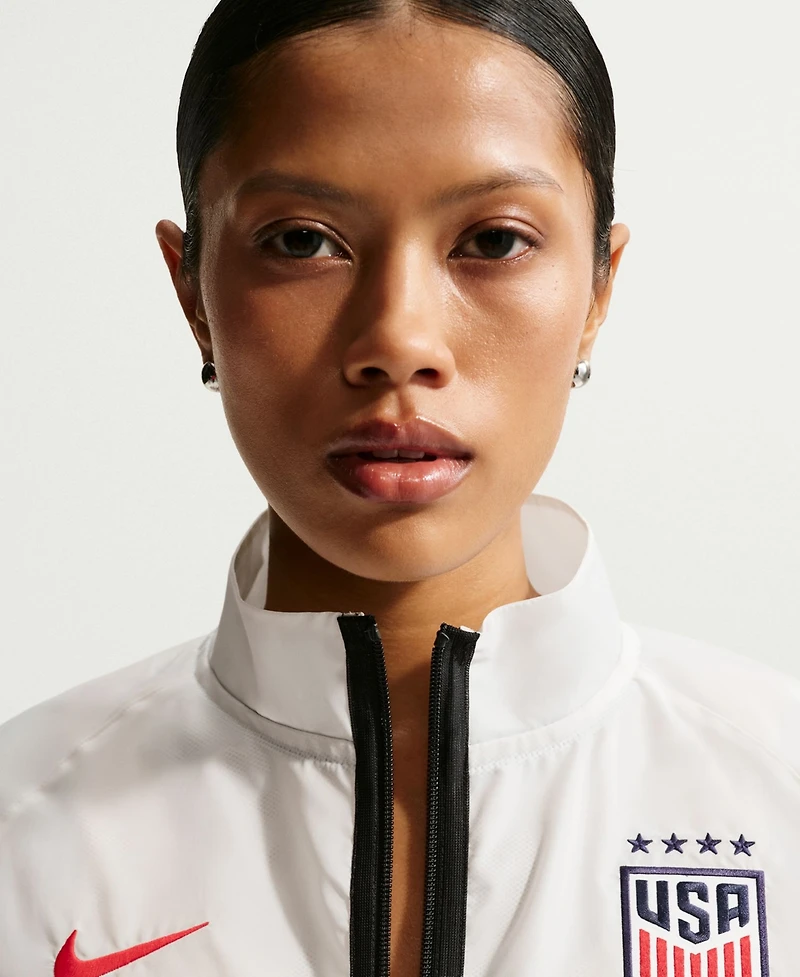 Nike Women's White Usmnt 2026 Anthem Dri-fit Full-Zip Jacket