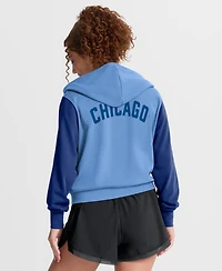Nike Women's Light Blue/Royal Chicago Cubs Cooperstown Collection Cropped Full-Zip Hoodie