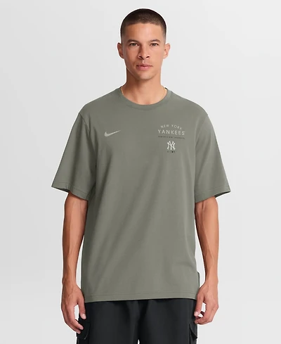 Nike Men's Olive New York Yankees Statement Dri-fit Primary T-Shirt