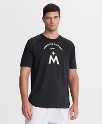 Nike Men's Navy Minnesota Twins Authentic Collection Batting Practice Pre-Game Raglan Dri-fit Top