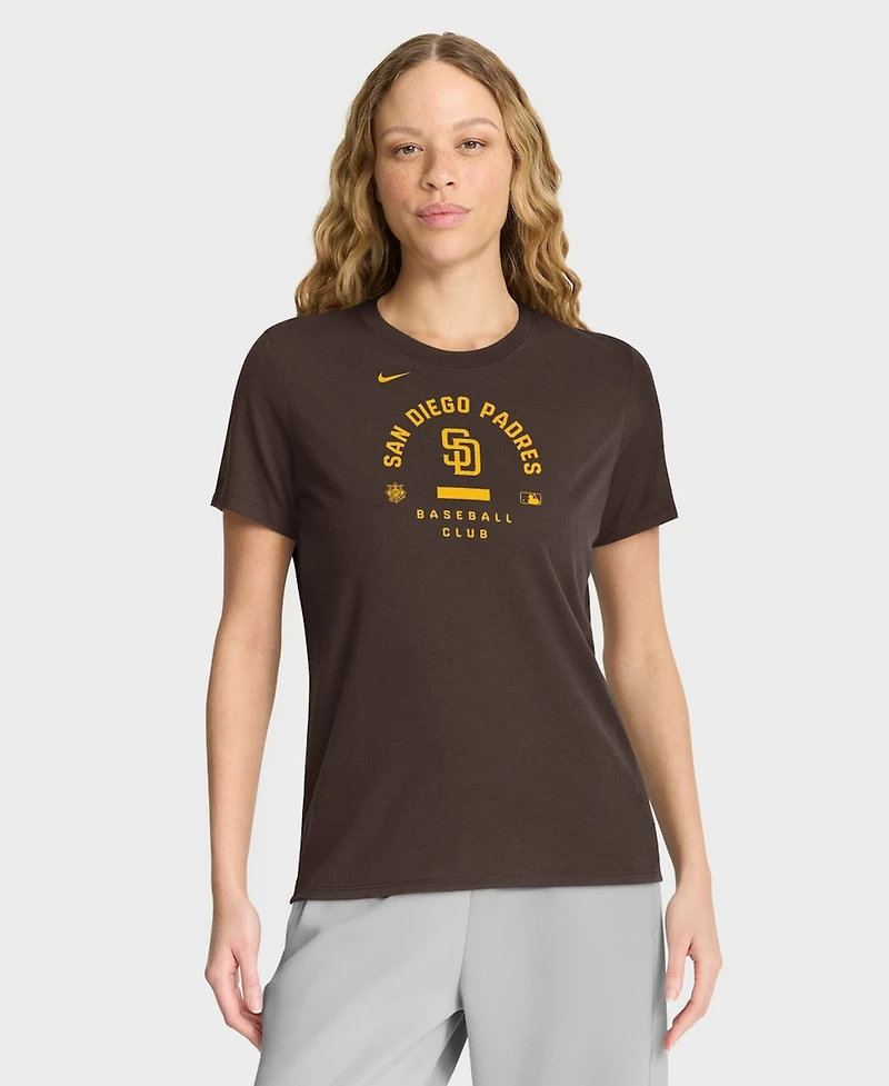 Nike Women's Brown San Diego Padres Authentic Collection Early Work Tri-Blend Dri-fit T-Shirt