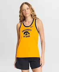 Nike Women's Gold Iowa Hawkeyes Uni Name Tri-Blend Dri-fit Tank Top