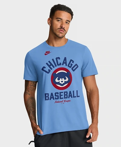 Nike Men's Light Blue Chicago Cubs Cooperstown Collection T-Shirt