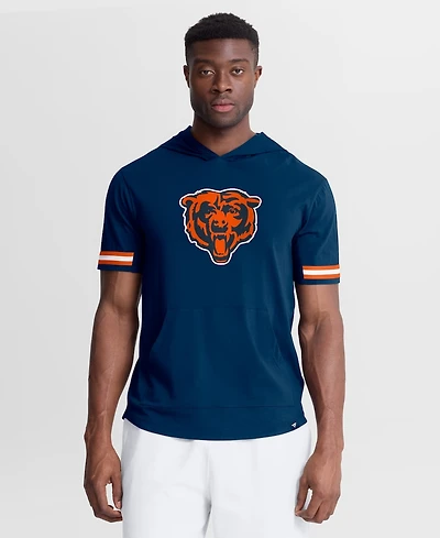 Fanatics Men's Navy Chicago Bears Optimal Play Short Sleeve Hooded T-Shirt