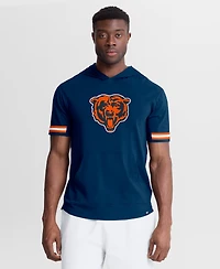Fanatics Men's Navy Chicago Bears Optimal Play Short Sleeve Hooded T-Shirt