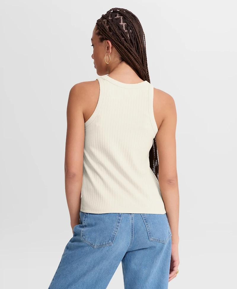 Fanatics Women's Cream Green Bay Packers Star Play Tri-Blend Ribbed Tank Top