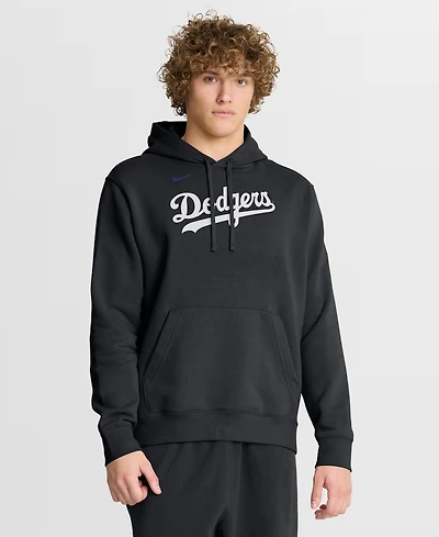 Nike Men's Black Los Angeles Dodgers Dri-Fit Club Hoodie