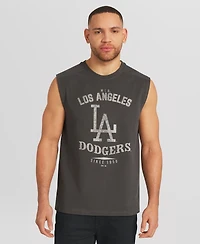 Fanatics Men's Charcoal Los Angeles Dodgers Muscle Tank Top