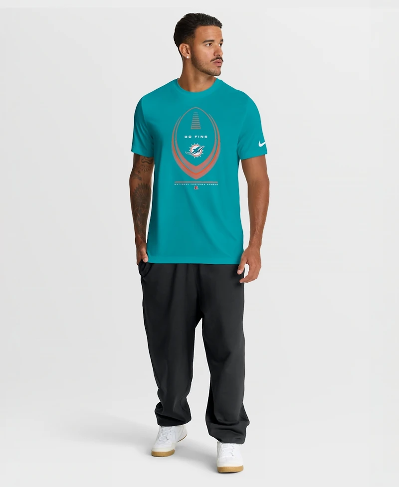 Nike Men's Aqua Miami Dolphins Legend Icon Dri-fit T-Shirt