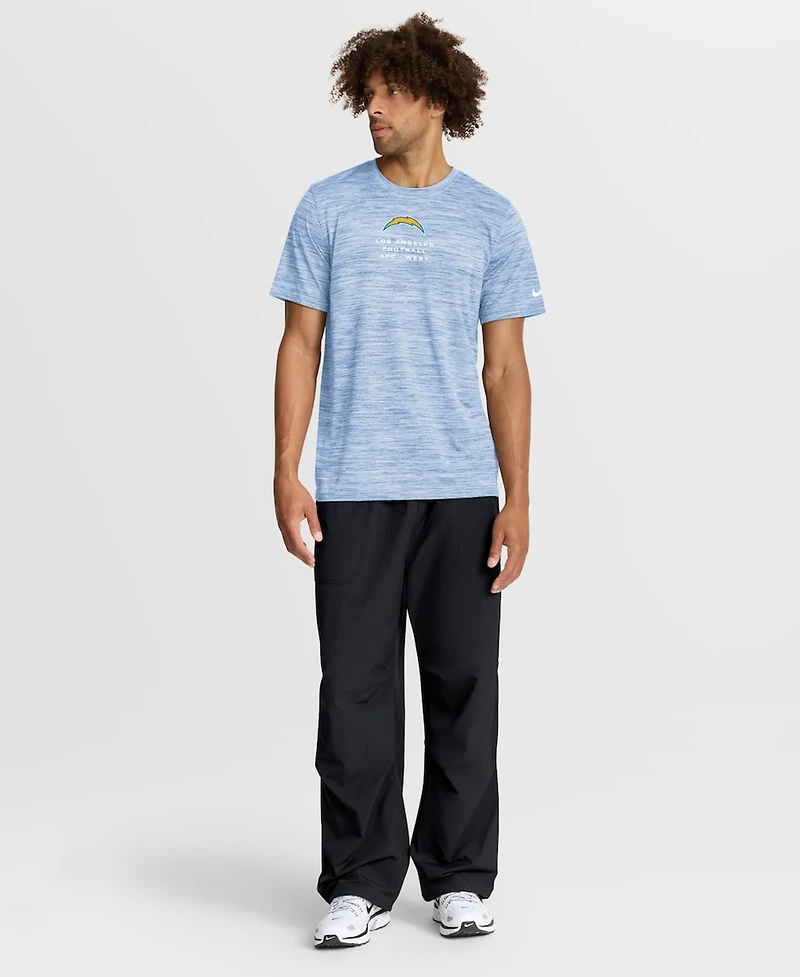 Nike Men's Powder Blue Los Angeles Chargers Velocity Ball Carrier Dri-fit T-Shirt