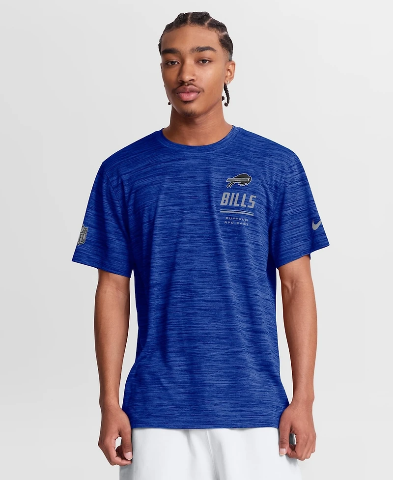 Nike Men's Royal Buffalo Bills Sideline Double Covered Dri-fit Velocity T-Shirt