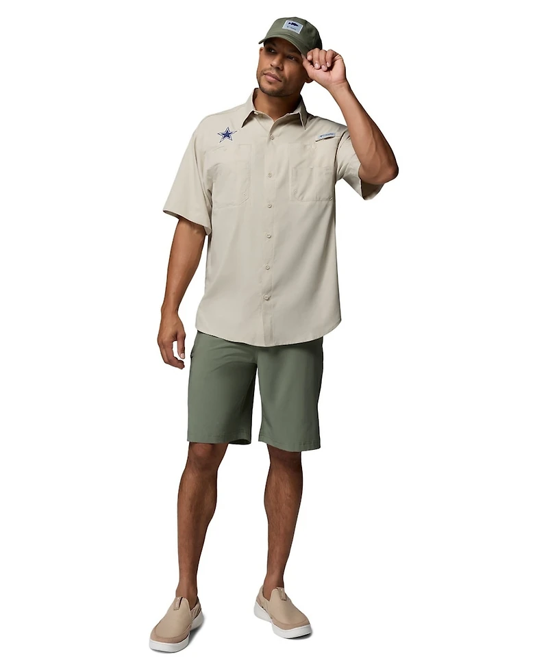 Columbia Men's Tan Dallas Cowboys Tamiami Omni-Shade Button-Down Shirt