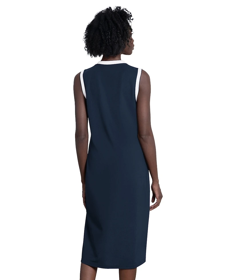 Starter Women's Navy New York Yankees Line Up Sneaker Sleeveless Maxi Dress